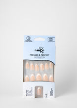 Load image into Gallery viewer, Nano® French Whisper Pressed on Nails - 24pcs with Glue | Instant Gel-Like Shine, Classic Nude French Glossy Fake Nails Set
