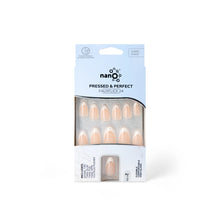 تحميل الصورة إلى عارض المعرض، Nano® French Whisper Pressed on Nails - 24pcs with Glue | Classic Nude French Glossy Fake Nails Set