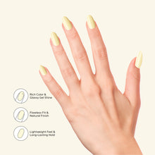 Load image into Gallery viewer, Nano® Ivory Glow Pressed on Nails - 24pcs Self-Adhesive | Soft Cream Finish, Glossy Nude Fake Nails Set
