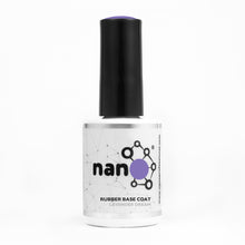 Load image into Gallery viewer, Lavender Dream Rubber Base Coat Gel – 15ml | Soak Off Builder Base Coat | Long Lasting Pastel Purple Rubber Base Coat Gel