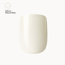 Load image into Gallery viewer, Nano® Milky Whisper Pressed on Nails - 24pcs with Glue | Instant Gel-Like Shine, Soft White Glossy Fake Nails Set
