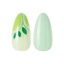 Load image into Gallery viewer, Nano® Mint Mojito Pressed on Nails - 24pcs with Glue | Mint Green Leaf Design Fake Nails Set