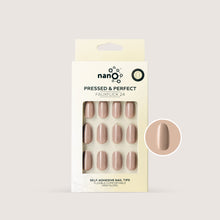 Load image into Gallery viewer, Nano® Moonlit Taupe Pressed on Nails - 24pcs Self-Adhesive | Soft Neutral Taupe Finish, Glossy Everyday Fake Nails Set
