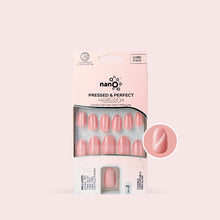 Load image into Gallery viewer, Nano® Peachy Gleam CatEye Pressed on Nails - 24pcs with Glue | Instant Gel-Like Shine, Peachy Pink Fake Nails Set