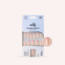 Load image into Gallery viewer, Nano® Pink Macaron Pressed on Nails - 24pcs with Glue | Instant Gel-Like Shine, Pink French Glossy Fake Nails Set