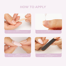 Load image into Gallery viewer, Nano® Pink Whisper Pressed on Nails - 24pcs with Glue | Instant Gel-Like Shine, Soft Baby Pink Glossy Fake Nails Set