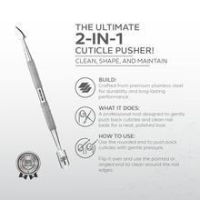 Load image into Gallery viewer, Pro Cuti Push – Stainless Steel Dual-Ended Cuticle Pusher | Precision Nail Prep Tool
