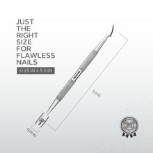 Load image into Gallery viewer, Pro Cuti Push – Stainless Steel Dual-Ended Cuticle Pusher | Precision Nail Prep Tool
