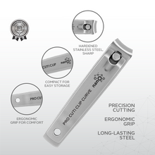 تحميل الصورة إلى عارض المعرض، Nano Pro Cuti Clip Curve – 81 mm | Curved Blade Stainless Steel Nail Clipper
