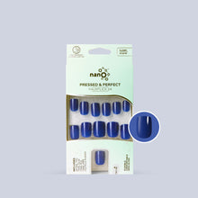 Load image into Gallery viewer, Nano® Royal Sapphire Pressed on Nails - 24pcs with Glue | Instant Gel-Like Shine, Deep Blue Glossy Fake Nails Set