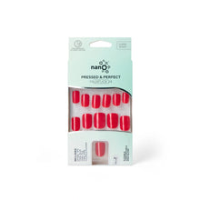 تحميل الصورة إلى عارض المعرض، Nano® Red Velvet Glow Pressed on Nails - 24pcs with Glue | Instant Gel-Like Shine, Classic Red Glossy Fake Nails Set