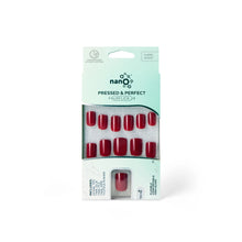 تحميل الصورة إلى عارض المعرض، Nano® Ruby Desire Pressed on Nails - 24pcs with Glue | Instant Gel-Like Shine, Deep Red Glossy Fake Nails Set