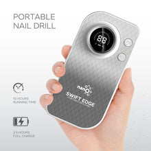 Load image into Gallery viewer, Nano® SWIFT EDGE Portable Nail Drill – 30,000 RPM | Professional Electric Nail File with LCD Display
