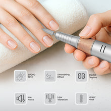 Load image into Gallery viewer, Nano® SWIFT EDGE Portable Nail Drill – 30,000 RPM | Professional Electric Nail File with LCD Display
