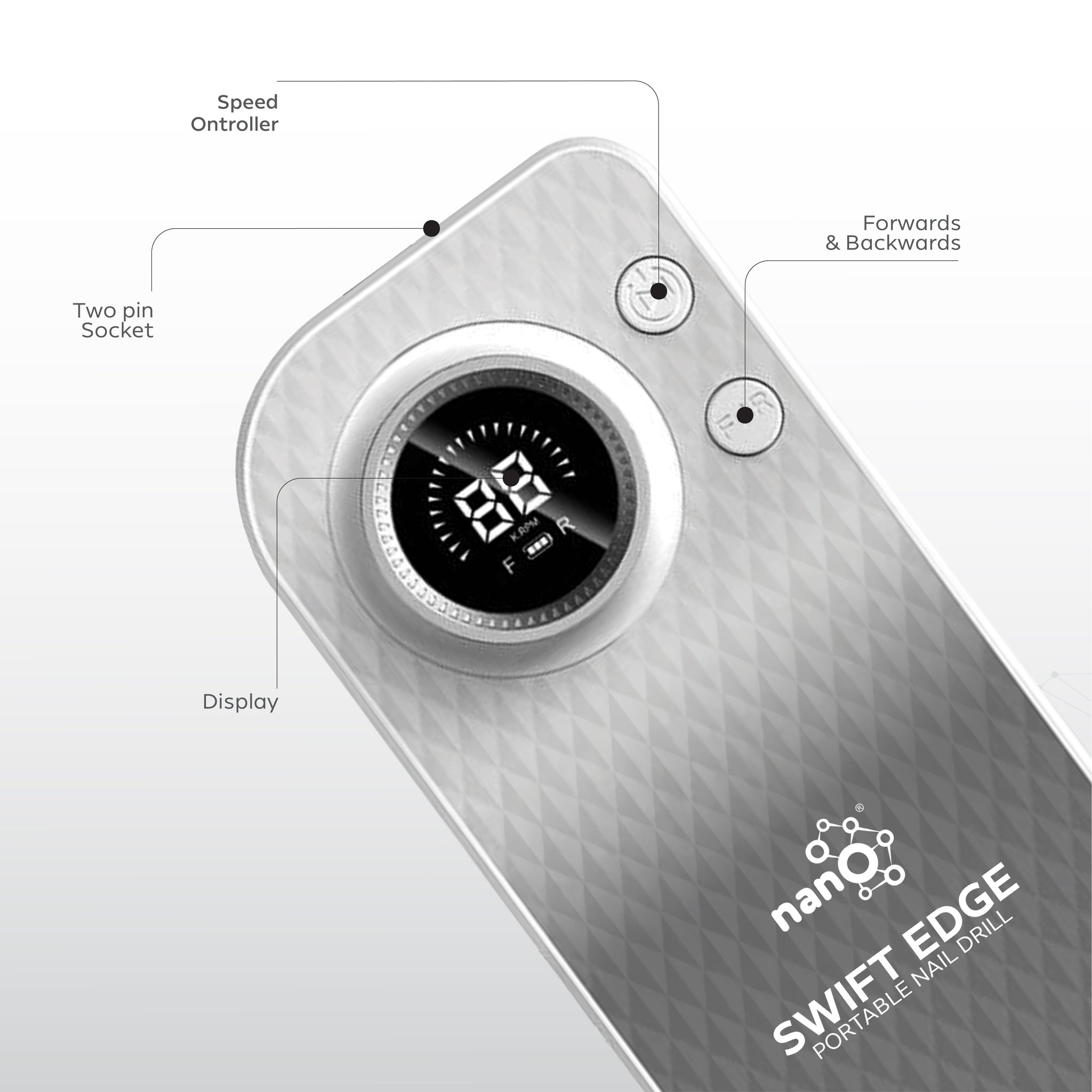 SWIFT EDGE Portable Nail Drill – 30,000 RPM | Pro Electric Nail File