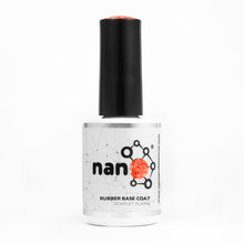 Load image into Gallery viewer, Scarlet Flame Rubber Base Coat Gel – 15ml | Soak Off Builder Base Coat | Long Lasting Bright Orange Rubber Base Coat