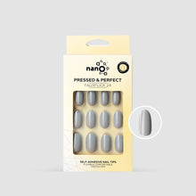 Load image into Gallery viewer, Nano® Smoky Lilac Pressed on Nails - 24pcs Self-Adhesive | Muted Grey-Lilac Finish, Glossy Neutral Fake Nails Set
