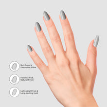 Load image into Gallery viewer, Nano® Smoky Lilac Pressed on Nails - 24pcs Self-Adhesive | Muted Grey-Lilac Finish, Glossy Neutral Fake Nails Set
