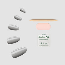 Load image into Gallery viewer, Nano® Smoky Lilac Pressed on Nails - 24pcs Self-Adhesive | Muted Grey-Lilac Finish, Glossy Neutral Fake Nails Set
