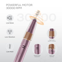Load image into Gallery viewer, Nano® Spin Pro Portable Nail Drill – 30,000 RPM | Professional Electric Nail File with LCD Display
