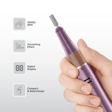 Load image into Gallery viewer, Nano® Spin Pro Portable Nail Drill – 30,000 RPM | Professional Electric Nail File with LCD Display
