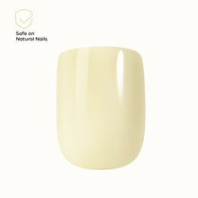 Load image into Gallery viewer, Nano® Vanilla Glow Pressed on Nails - 24pcs with Glue | Creamy Gel-Like Shine, Soft Yellow Glossy Fake Nails Set