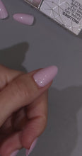 Load and play video in Gallery viewer, Nano® Barely Blush Pressed on Nails - 24pcs with Glue | Instant Gel-Like Shine, Soft Pink Glossy Fake Nails Set
