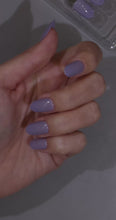 Load and play video in Gallery viewer, Nano® Lilac Mist Pressed on Nails - 24pcs Self-Adhesive | Soft Grey-Lilac Finish, Glossy Neutral Fake Nails Set
