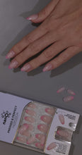 Load and play video in Gallery viewer, Nano® Pink Macaron Pressed on Nails - 24pcs with Glue | Instant Gel-Like Shine, Pink French Glossy Fake Nails Set
