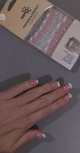 Load and play video in Gallery viewer, Nano® Parisian Whisper Pressed on Nails - 24pcs with Glue | Instant Gel-Like Shine, Soft Pink French Tip Fake Nails Set
