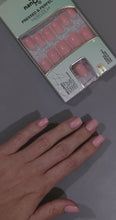Load and play video in Gallery viewer, Nano® Blush Veil Pressed on Nails - 24pcs with Glue | Instant Gel-Like Shine, Soft Peachy-Pink Fake Nails Set
