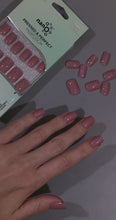 Load and play video in Gallery viewer, Nano® Dusty Pink Pressed on Nails - 24pcs with Glue | Instant Gel-Like Shine, Muted Rose Fake Nails Set
