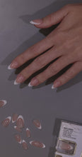 Load and play video in Gallery viewer, Nano® French Whisper Pressed on Nails - 24pcs with Glue | Instant Gel-Like Shine, Classic Nude French Glossy Fake Nails Set
